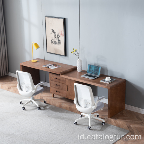 Nordic Modern Home Computer Desk Kamar Tidur Sederhana Meja Belajar Kantor Ergonomis Sudut meja bundar berbentuk busur cekung